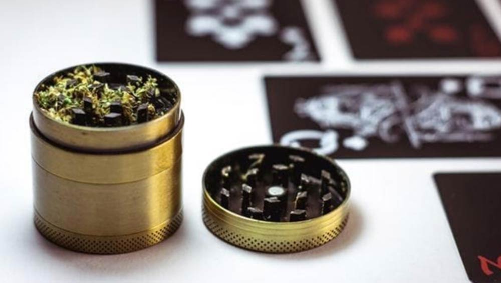 grinder with cannabis